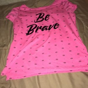 Pink shirt with black design